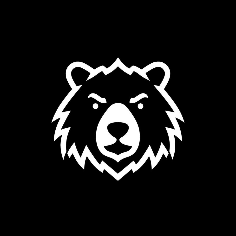 Bear, Minimalist and Simple Silhouette - illustration vector