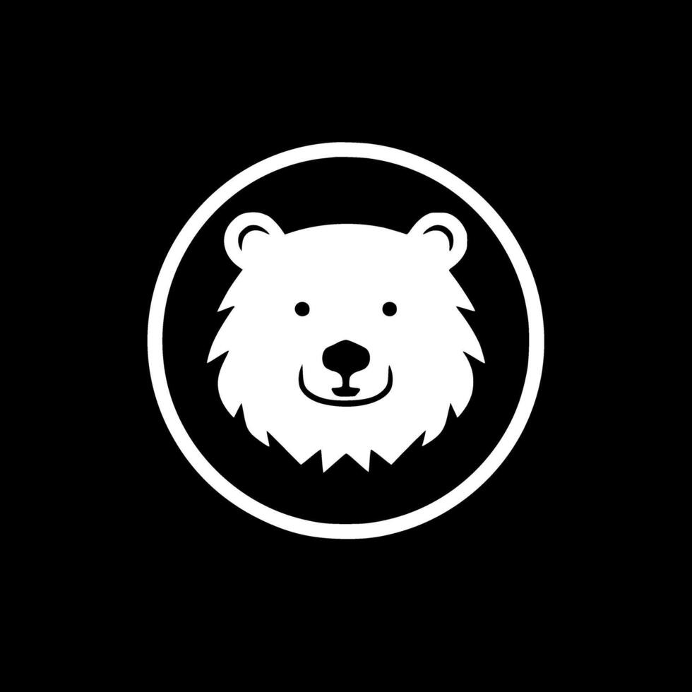 Bear, Minimalist and Simple Silhouette - illustration vector
