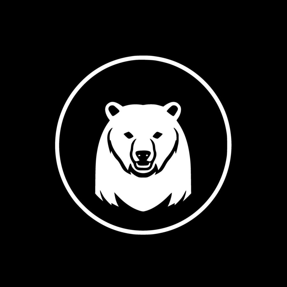 Bear, Minimalist and Simple Silhouette - illustration vector