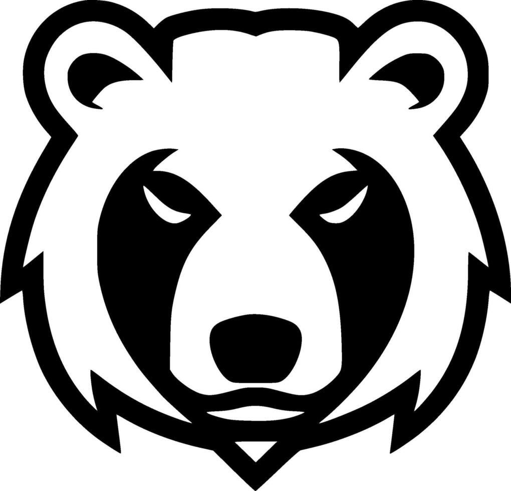 Bear, Minimalist and Simple Silhouette - illustration vector