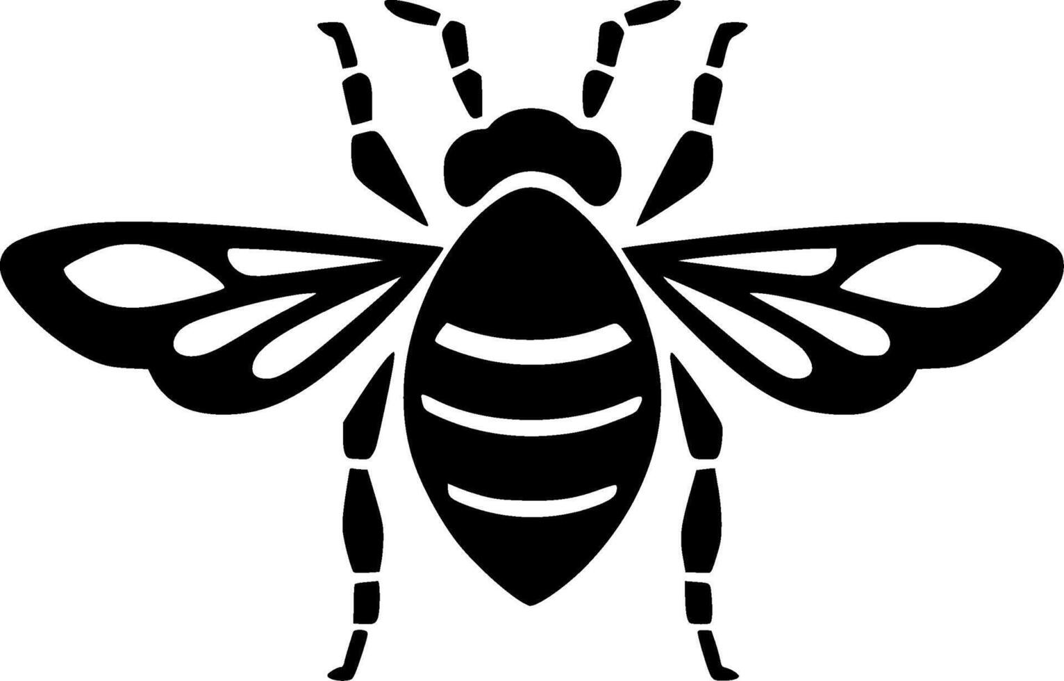 Bee - Minimalist and Flat Logo - illustration vector