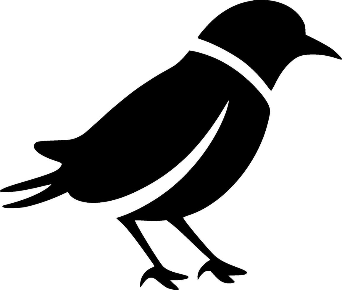 Bird, Minimalist and Simple Silhouette - illustration vector