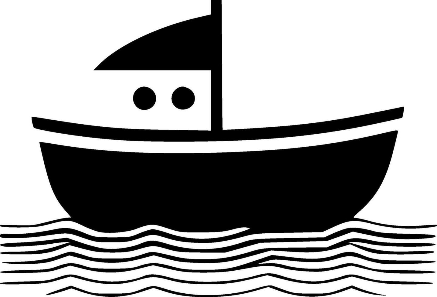 Boat - Minimalist and Flat Logo - illustration vector