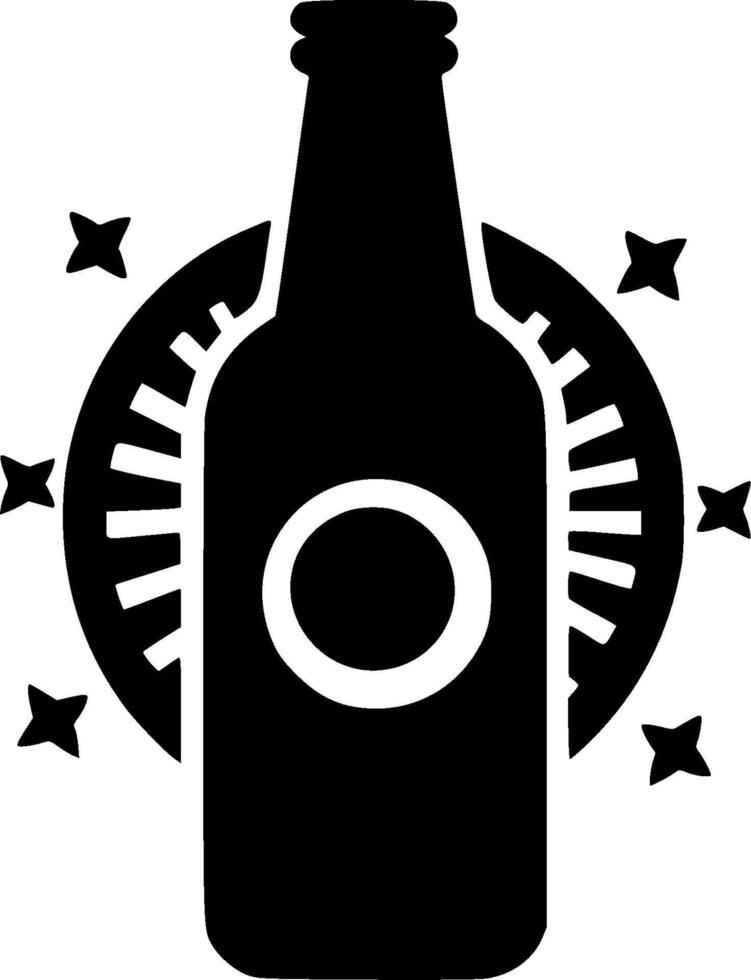 Bottle - Minimalist and Flat Logo - illustration vector