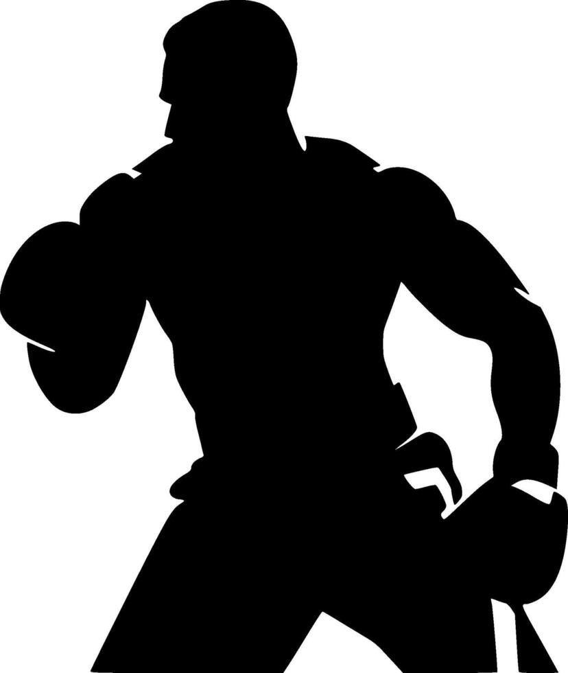 Boxing, Black and White illustration vector