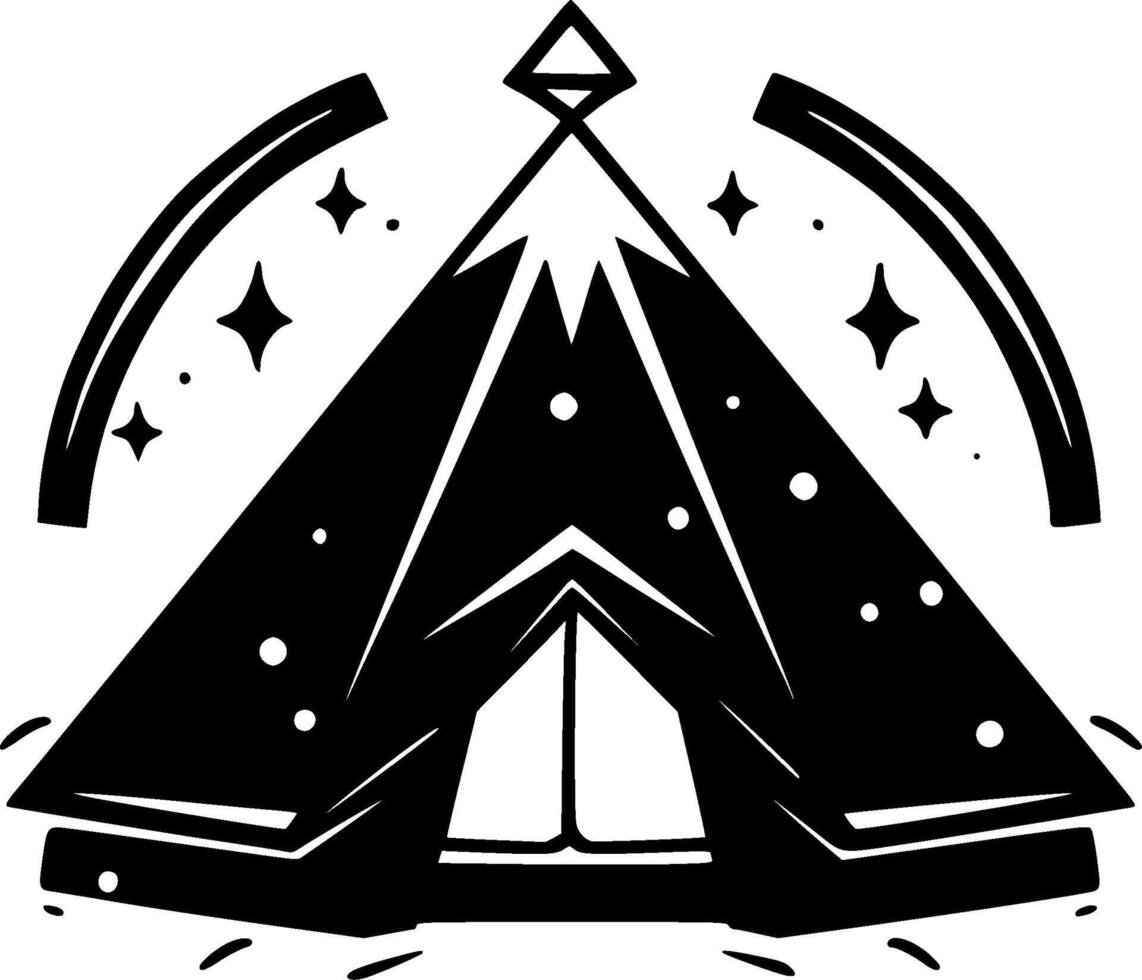 Camping - Minimalist and Flat Logo - illustration vector
