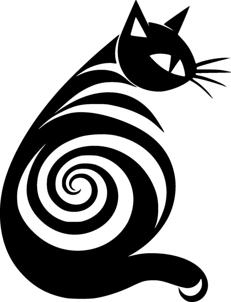 Cat - Minimalist and Flat Logo - illustration vector