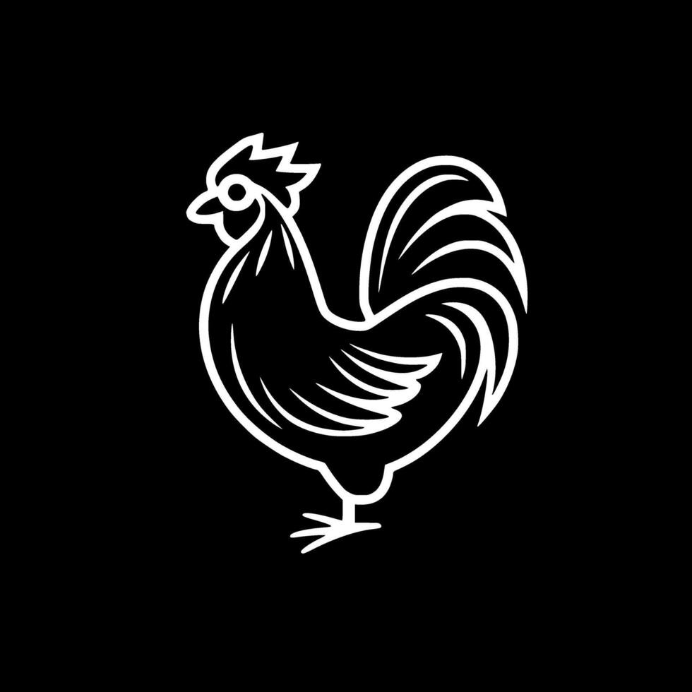 Chicken - Minimalist and Flat Logo - illustration vector