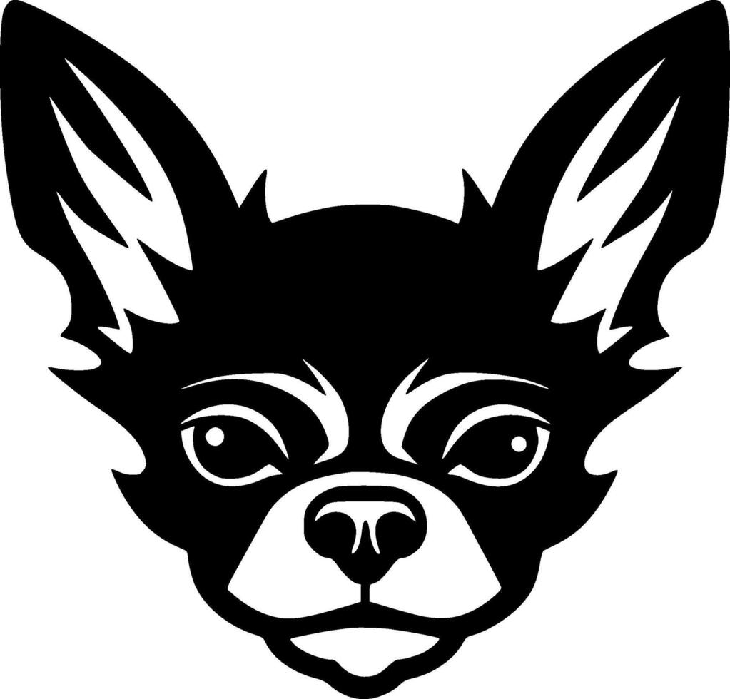 Chihuahua, Black and White illustration vector