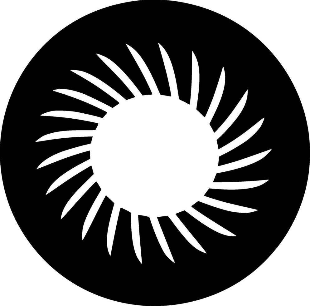 Circle - Black and White Isolated Icon - illustration vector