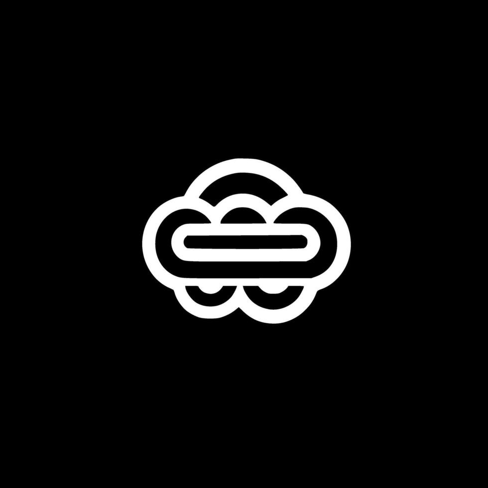 Cloud, Black and White illustration vector