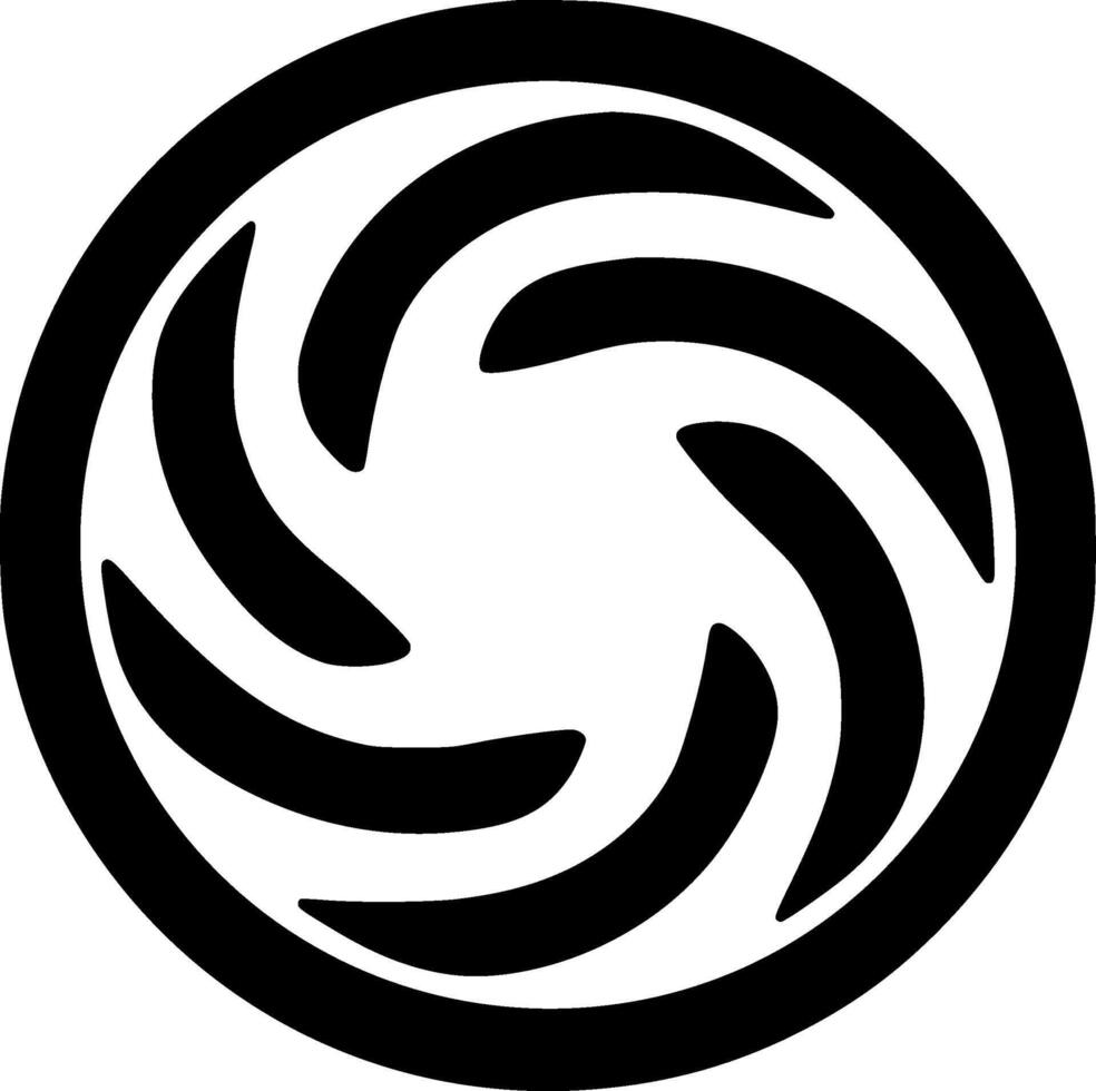 Circle, Black and White illustration vector