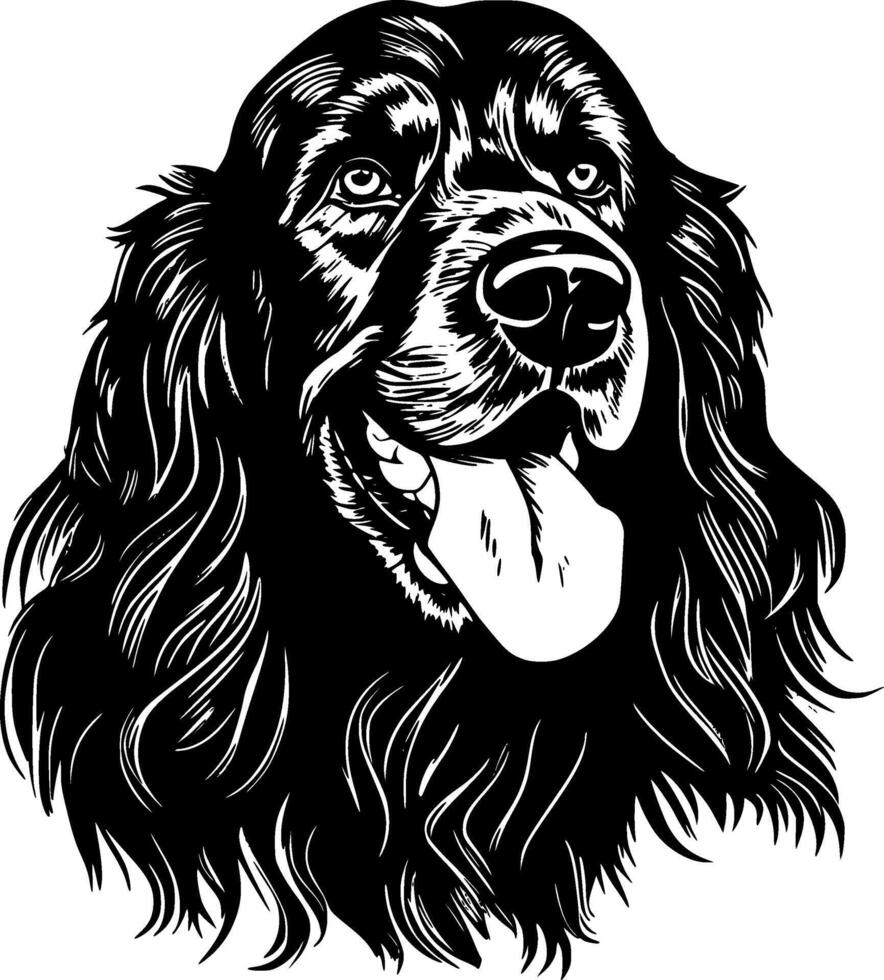 Cocker Spaniel, Minimalist and Simple Silhouette - illustration vector