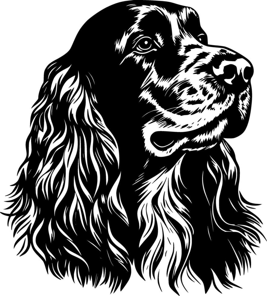 Cocker Spaniel - Minimalist and Flat Logo - illustration vector