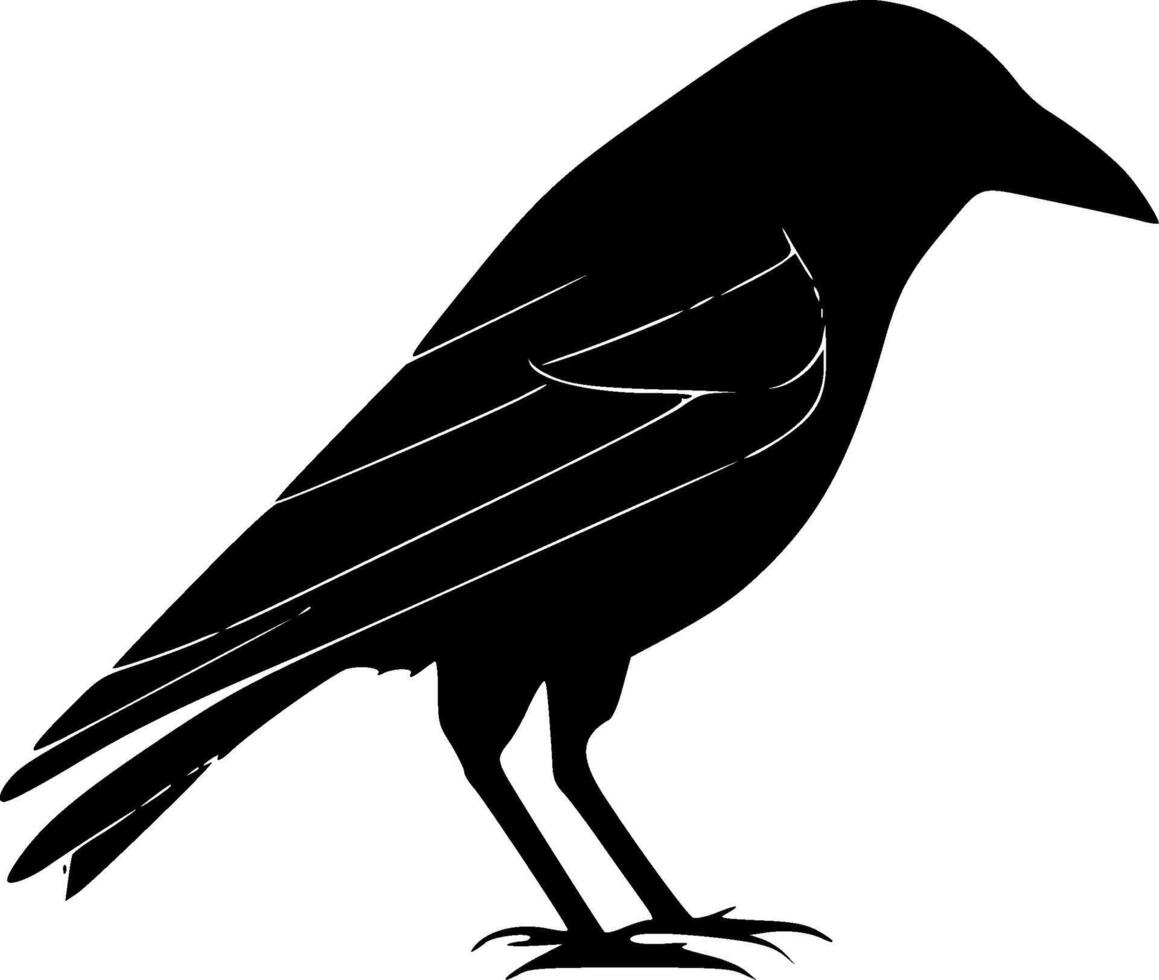 Crow - Minimalist and Flat Logo - illustration vector