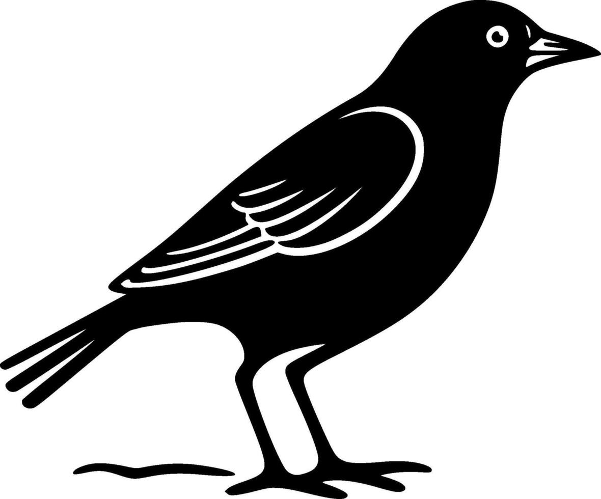 Crow - Minimalist and Flat Logo - illustration vector