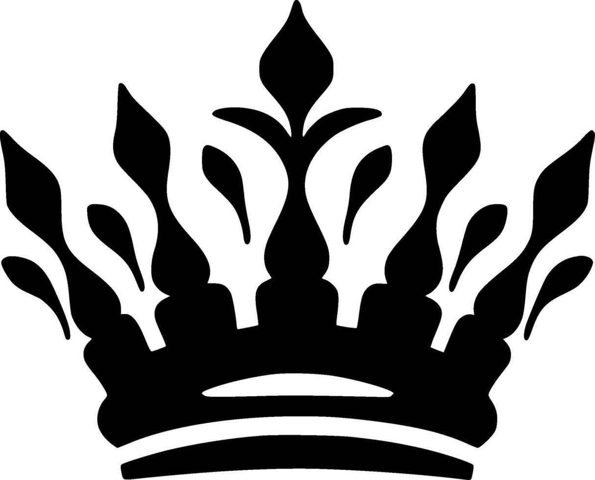 Crown, Black and White illustration vector