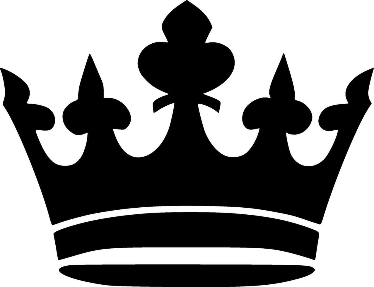 Crown, Black and White illustration vector