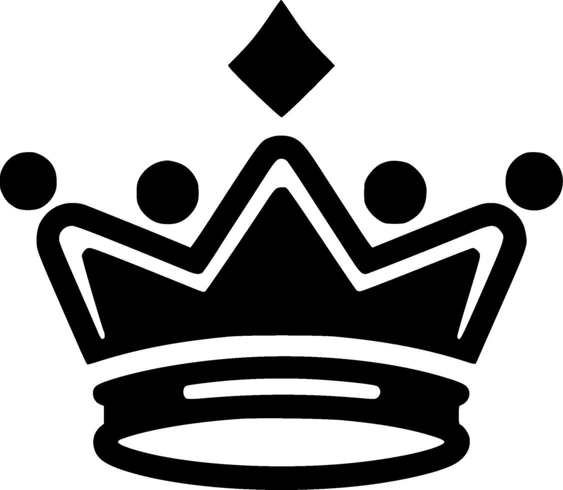 Crown, Minimalist and Simple Silhouette - illustration vector