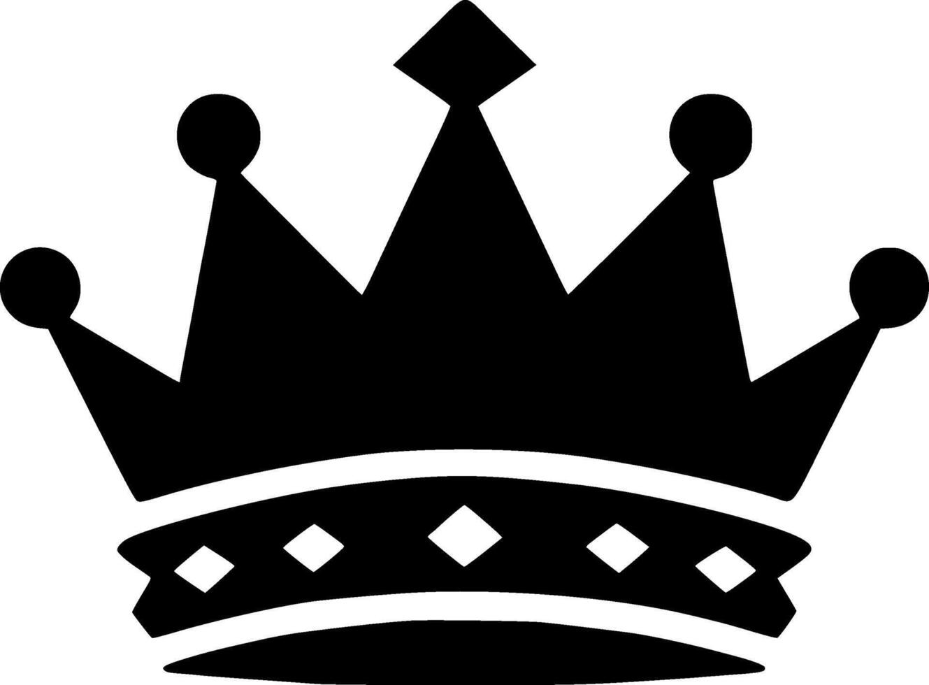 Crown - Minimalist and Flat Logo - illustration vector