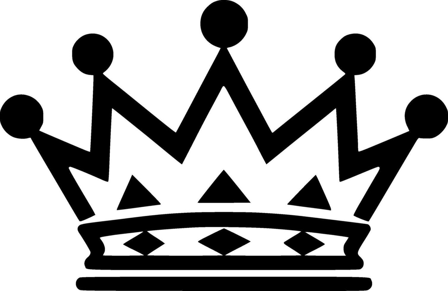 Crown, Minimalist and Simple Silhouette - illustration vector