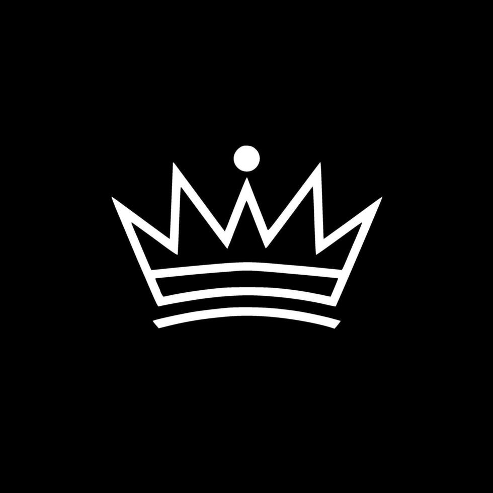 Crown, Minimalist and Simple Silhouette - illustration vector