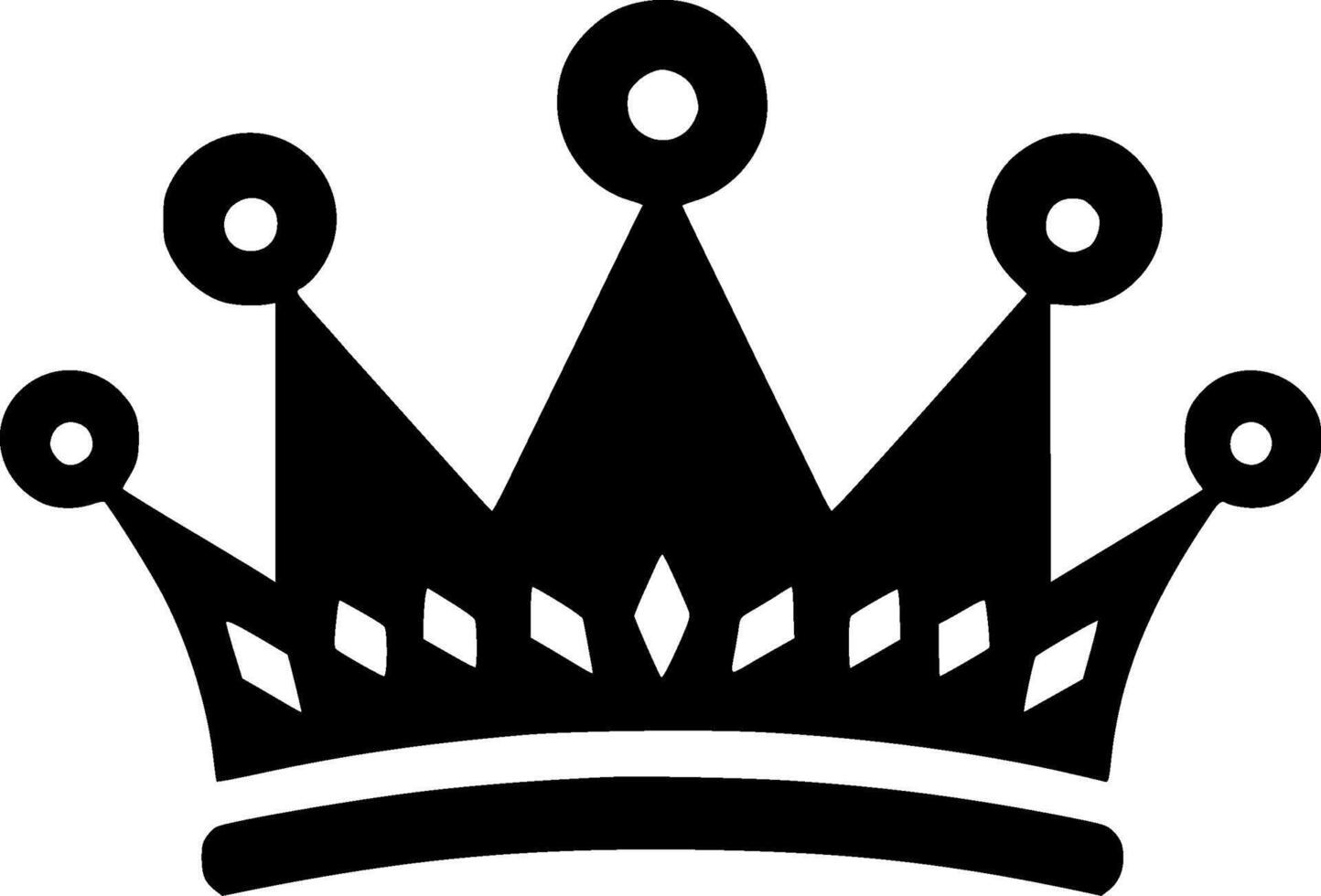 Crown - Minimalist and Flat Logo - illustration vector