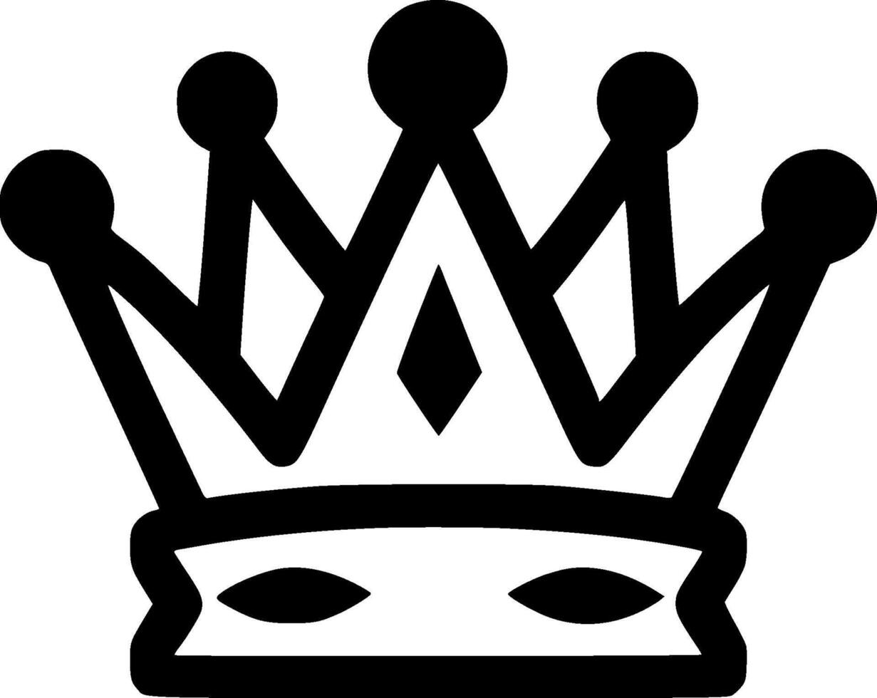Crown, Minimalist and Simple Silhouette - illustration vector