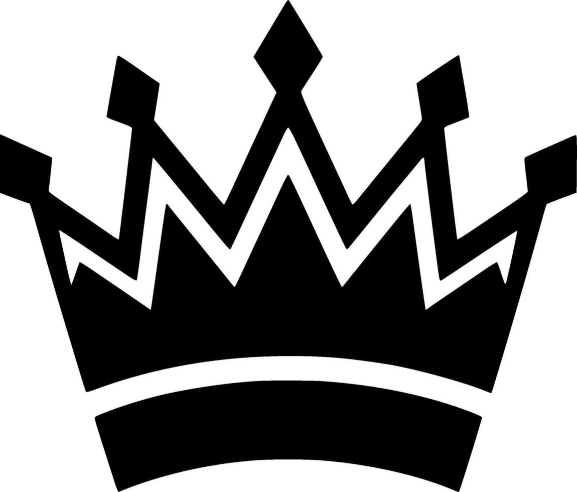 Crown, Black and White illustration vector
