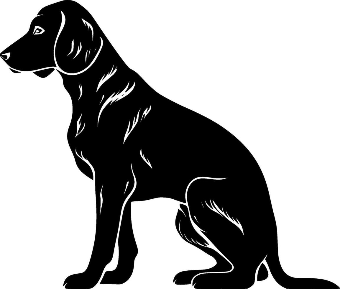 Dachshund, Black and White illustration vector
