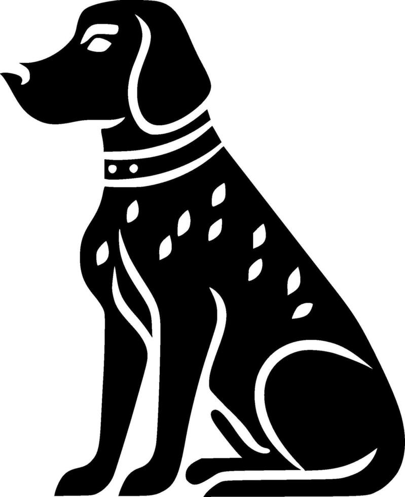 Dalmatian, Minimalist and Simple Silhouette - illustration vector