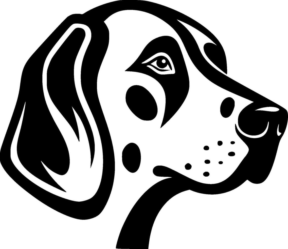 Dalmatian - Black and White Isolated Icon - illustration vector