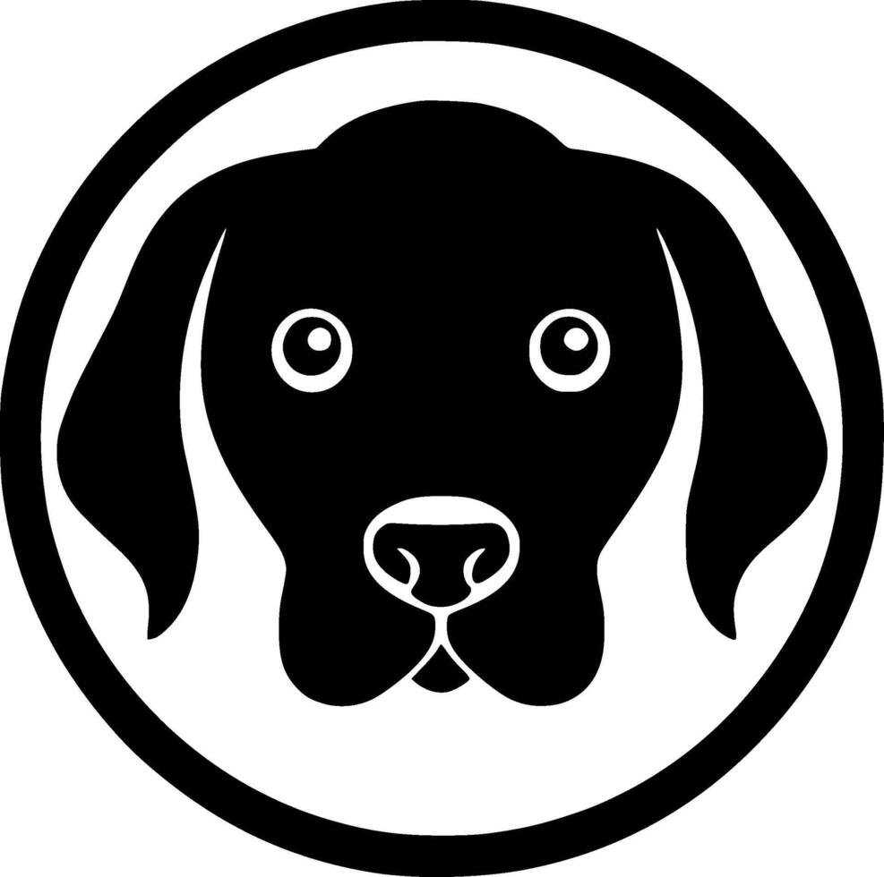 Dog, Minimalist and Simple Silhouette - illustration vector