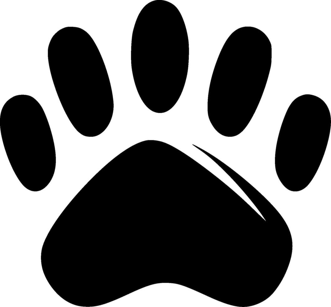 Dog Paw, Minimalist and Simple Silhouette - illustration vector