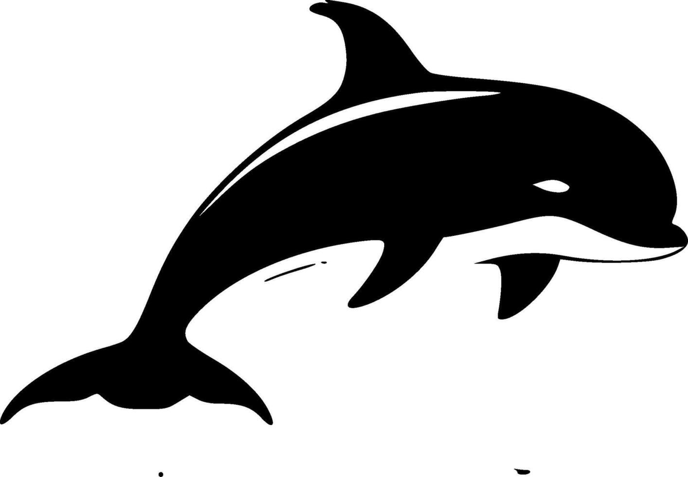 Dolphin - Minimalist and Flat Logo - illustration vector