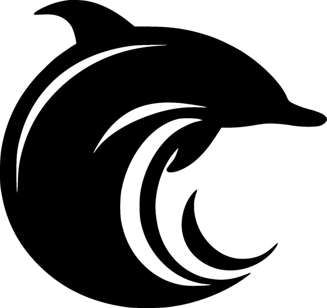 Dolphin - Minimalist and Flat Logo - illustration vector