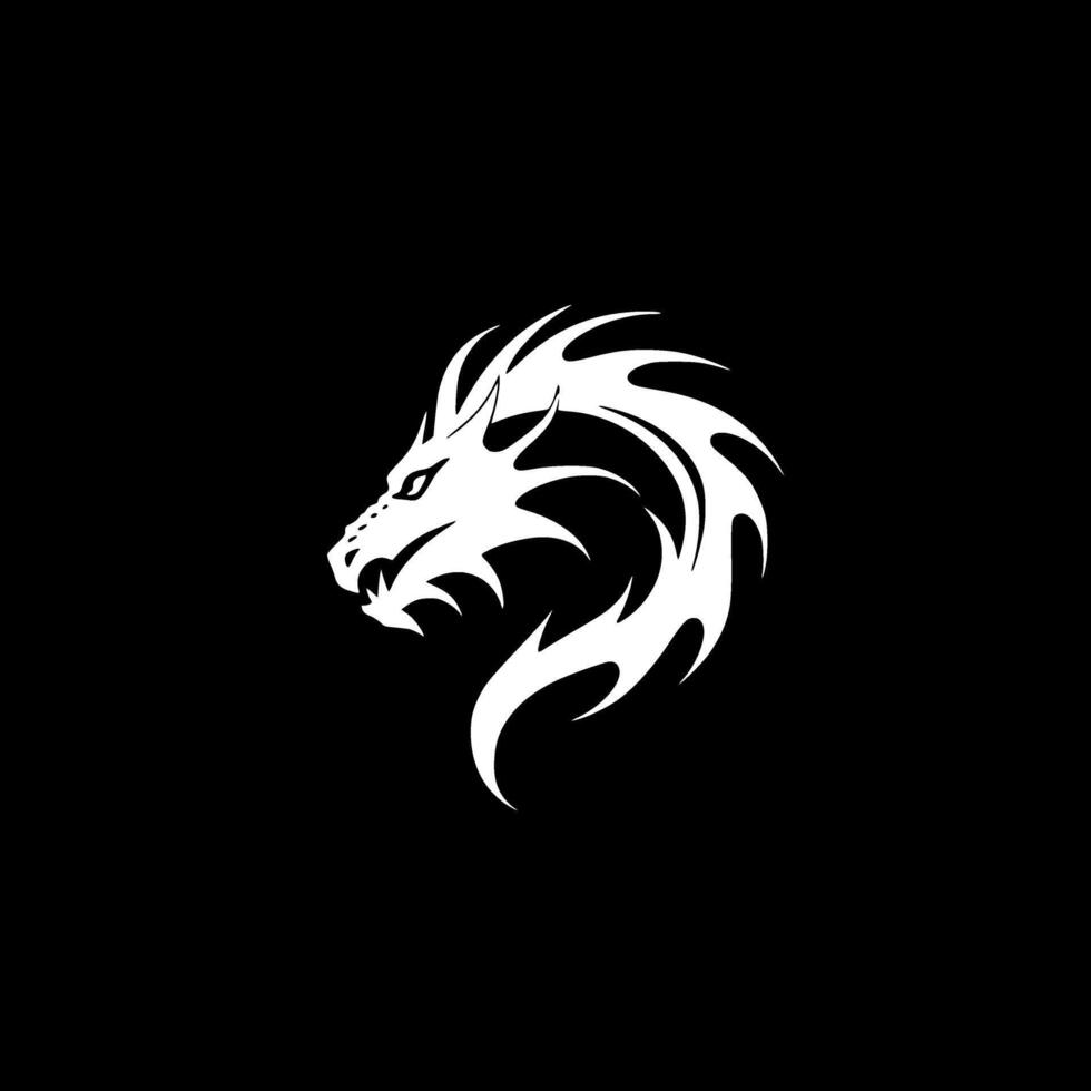 Dragon - Minimalist and Flat Logo - illustration vector