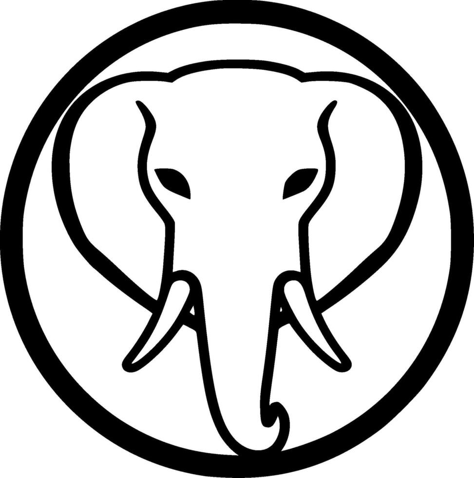 Elephant - Minimalist and Flat Logo - illustration vector