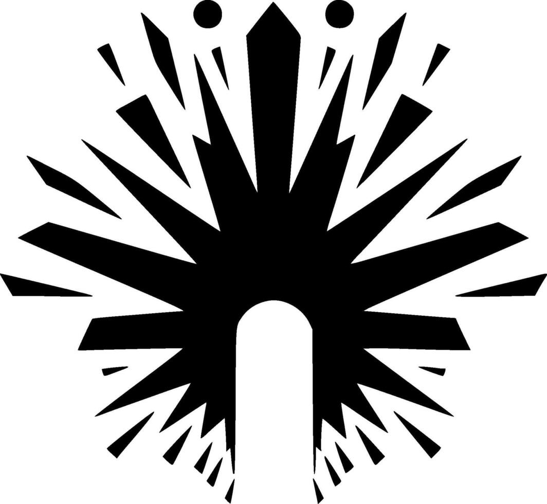 Explosion, Minimalist and Simple Silhouette - illustration vector