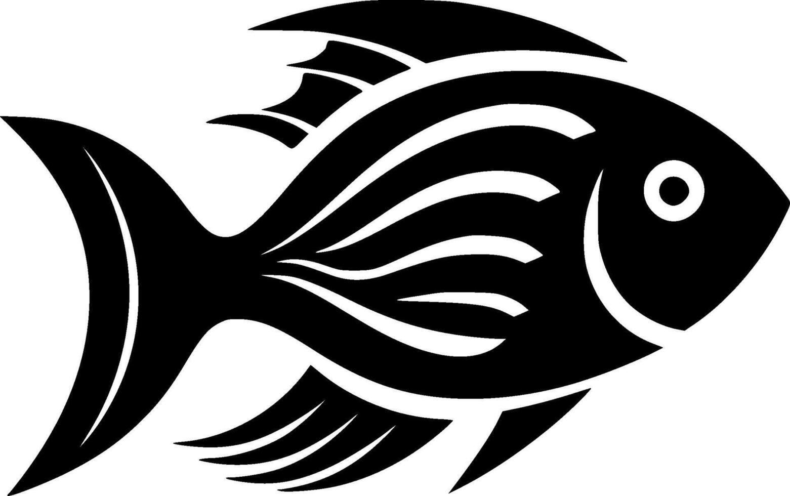 Fish - Minimalist and Flat Logo - illustration vector