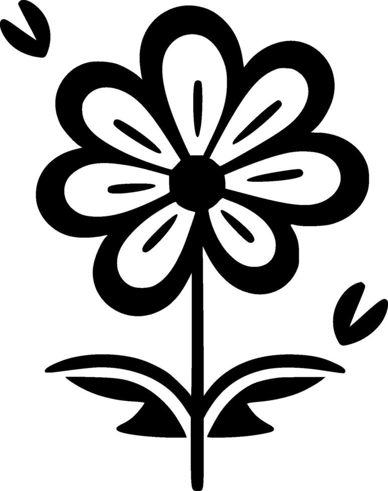 Flower, Black and White illustration vector