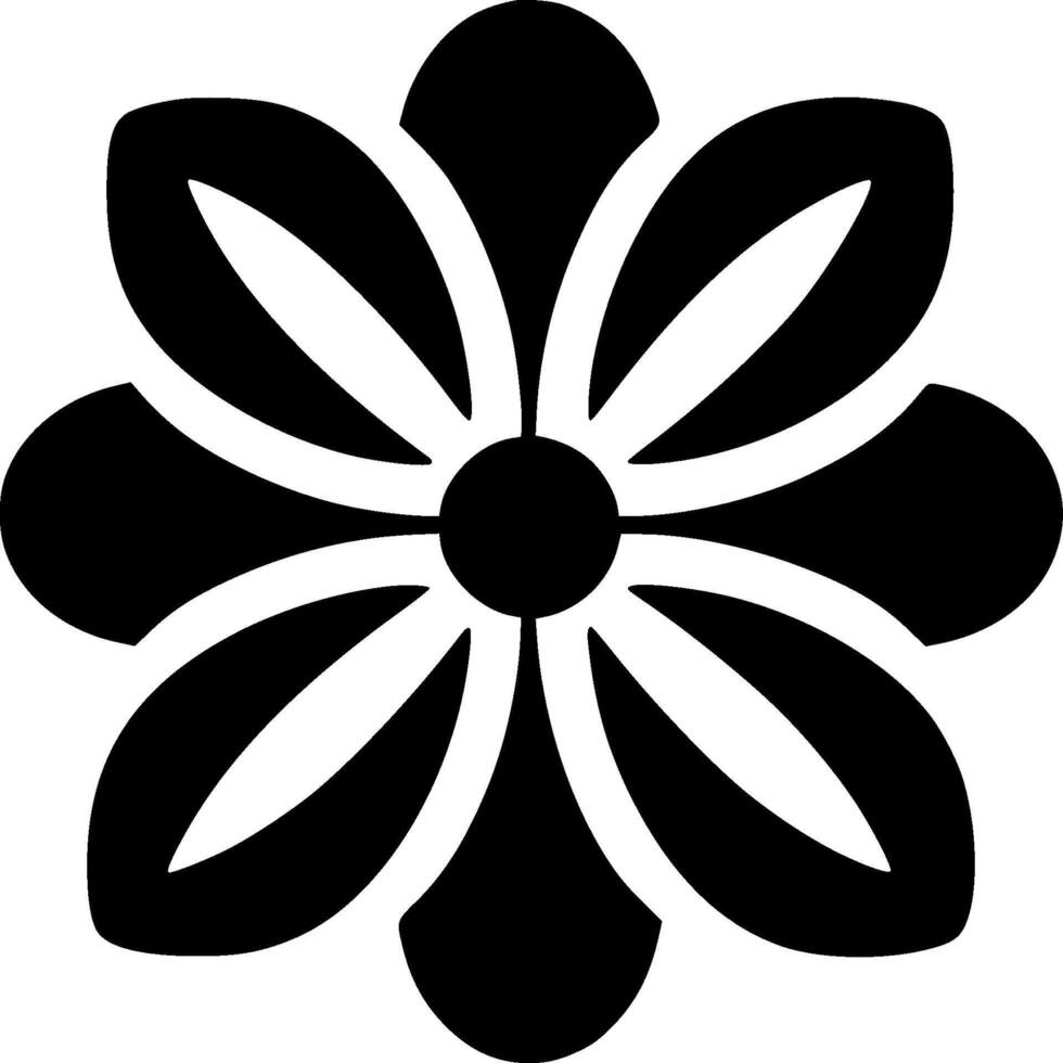 Flower, Minimalist and Simple Silhouette - illustration vector