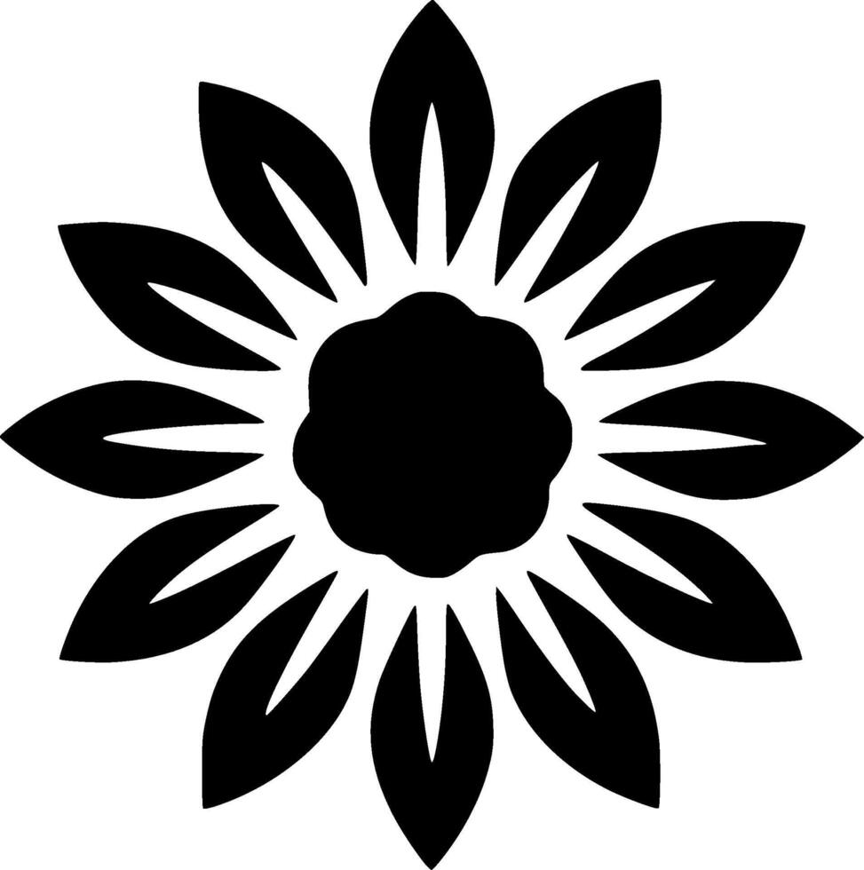 Flower, Minimalist and Simple Silhouette - illustration vector