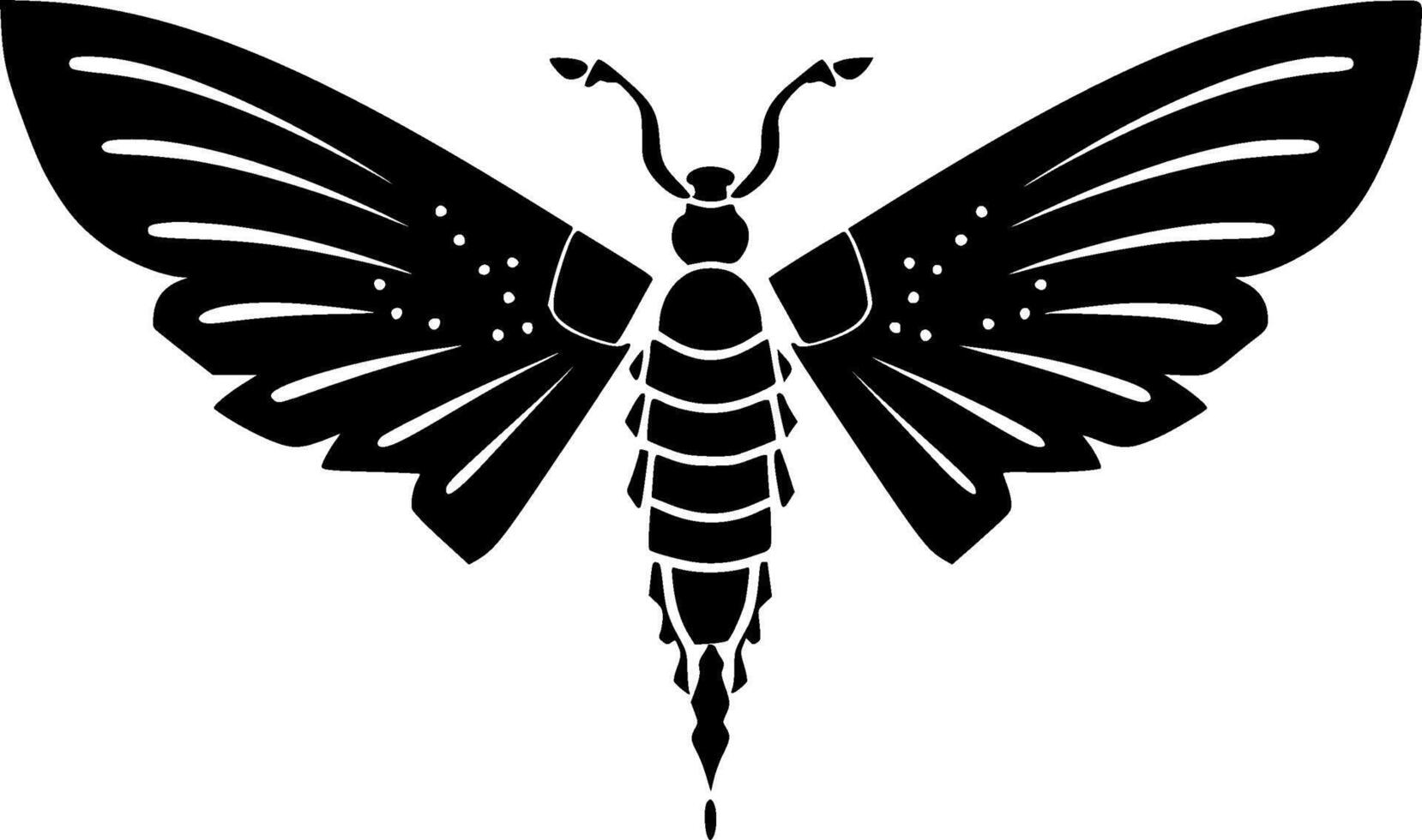 Fly, Minimalist and Simple Silhouette - illustration vector
