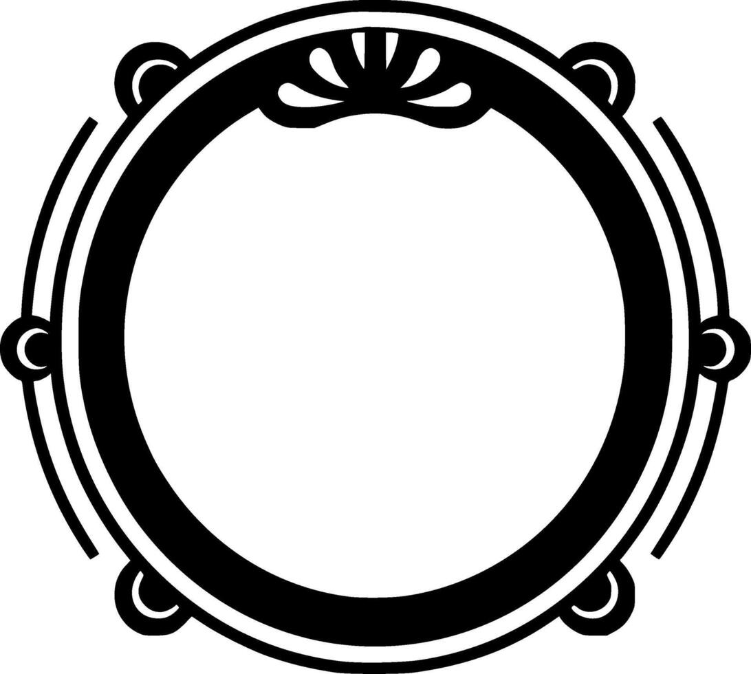 Frame - Black and White Isolated Icon - illustration vector
