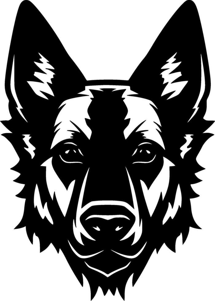 German Shepherd, Minimalist and Simple Silhouette - illustration vector