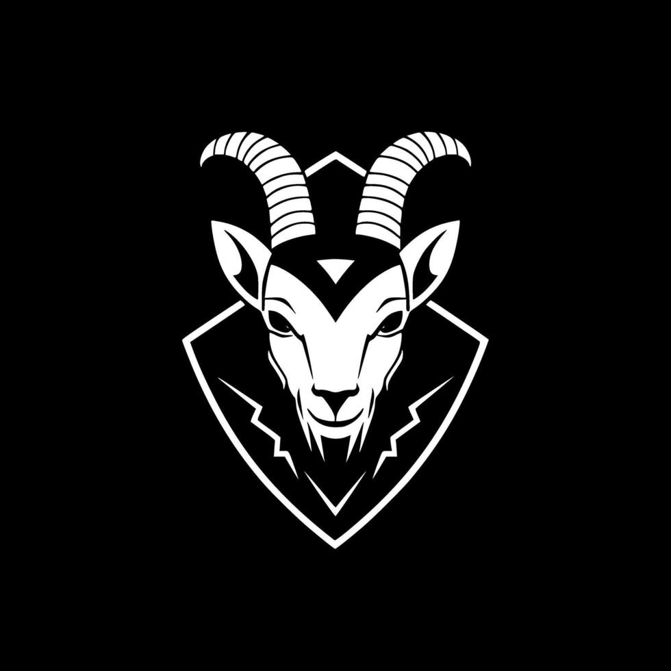 Goat, Minimalist and Simple Silhouette - illustration vector