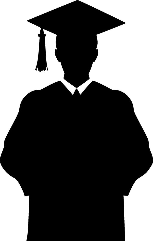 Graduation, Minimalist and Simple Silhouette - illustration vector