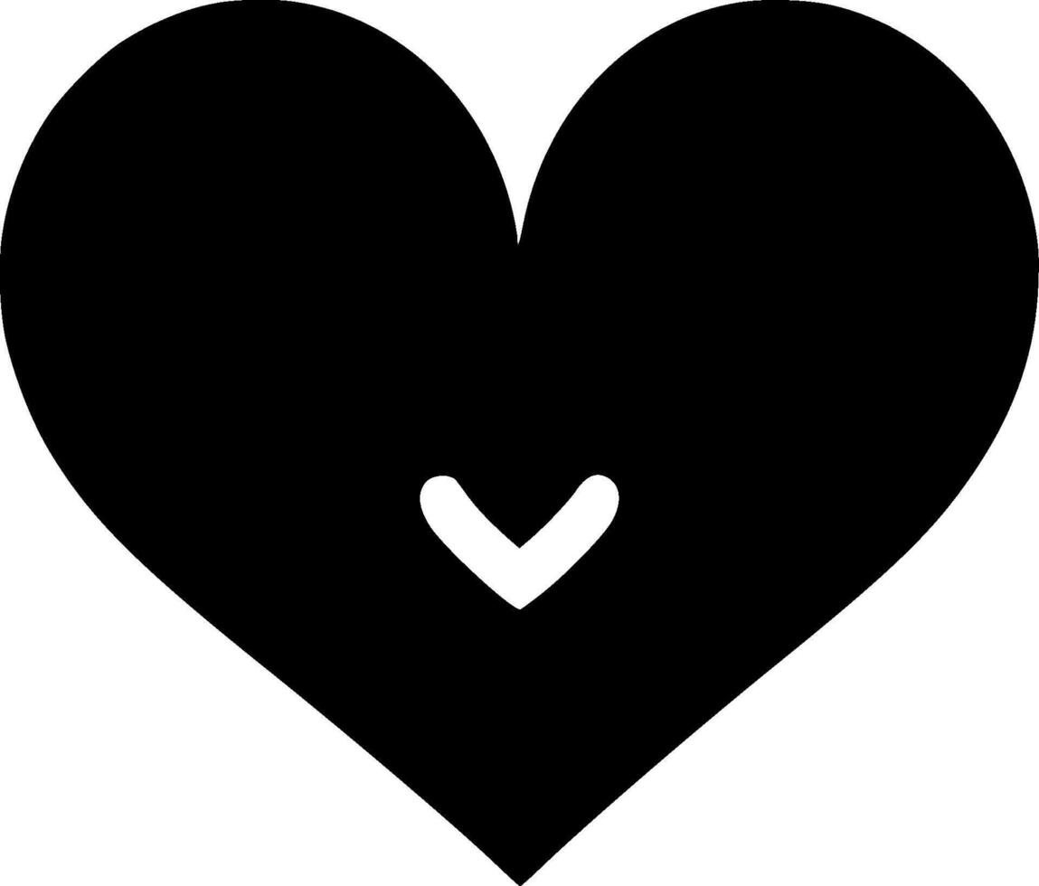 Heart, Black and White illustration vector