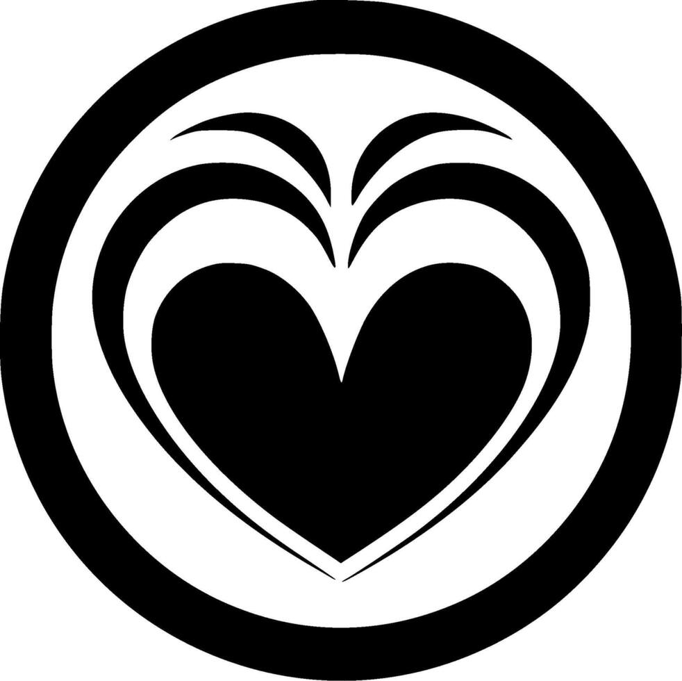 Heart, Minimalist and Simple Silhouette - illustration vector